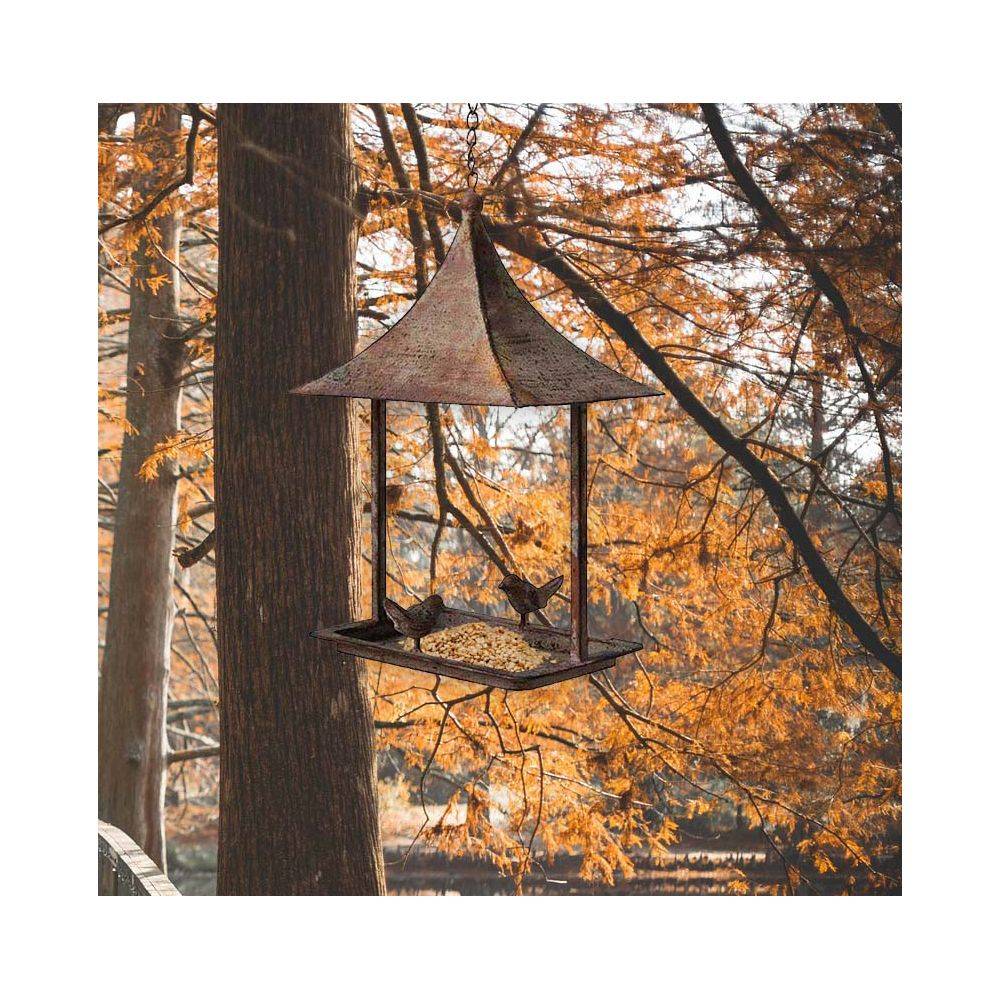 La Grande Prairie - Mangeoire à oiseau rectangulaire en fer patiné - Imagen 2