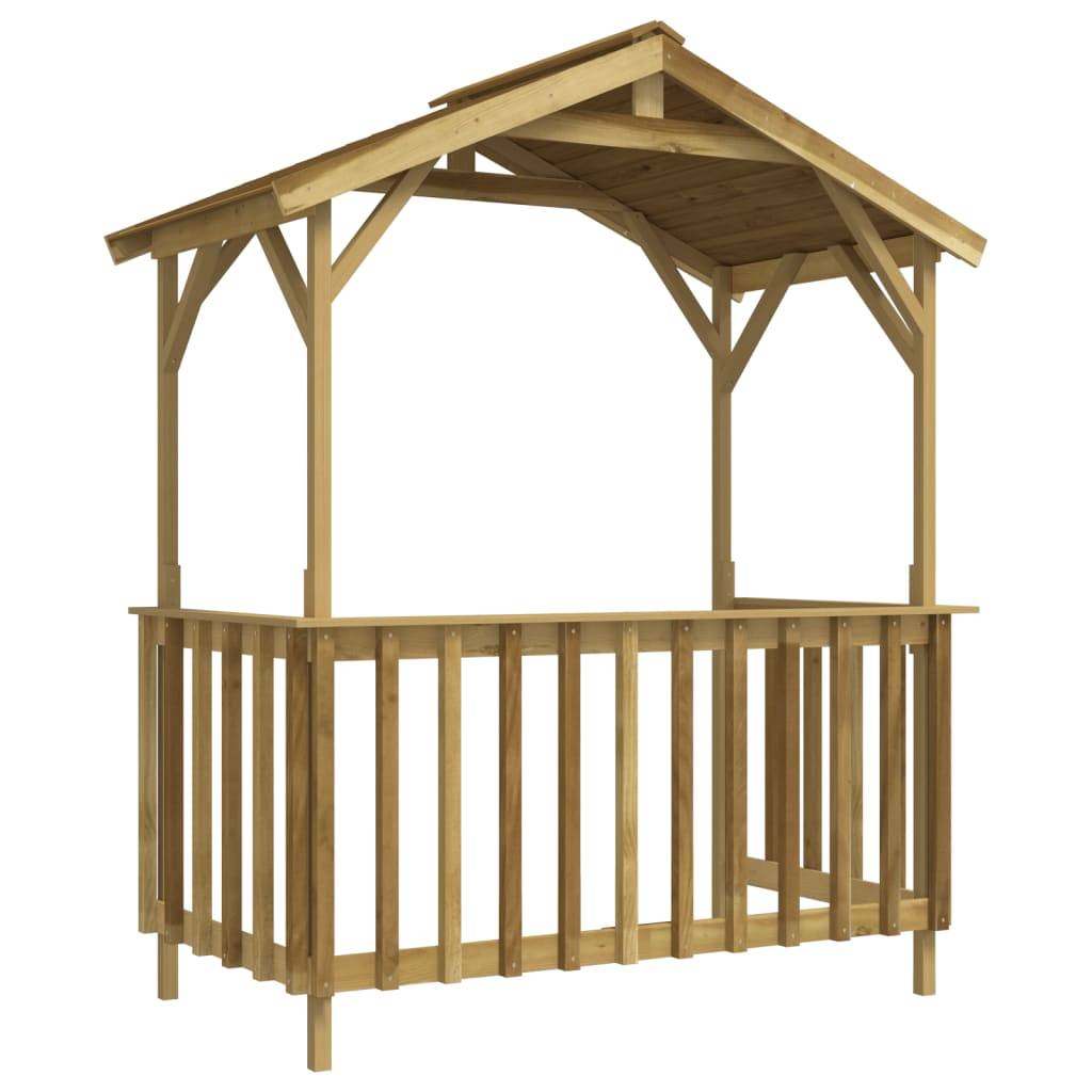 Abri Barbecue Bois Pin Imprégné Rangement Jardin 163,5x93cm Vert - ComfortXL Outdoor Living - Image 6