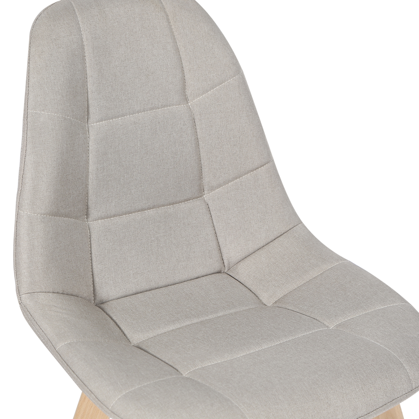 Lot De 6 Chaises Scandinaves SARA Beige - Polypropylène - Pour Salle à Manger
