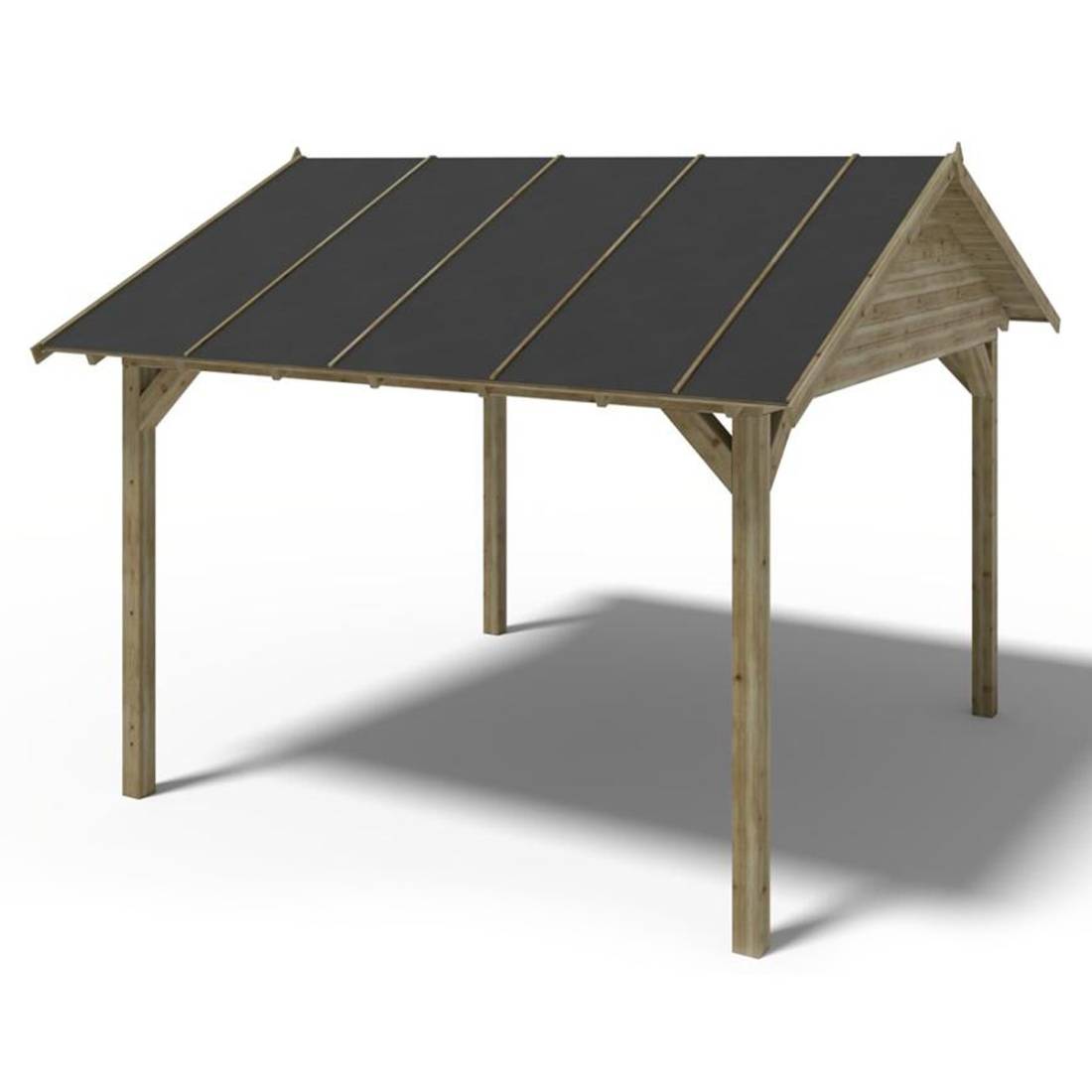 Altanka - Pergola de jardin 4.04x4.04m avec panneaux - traité - ALT126 - ALTANKA - Image 4