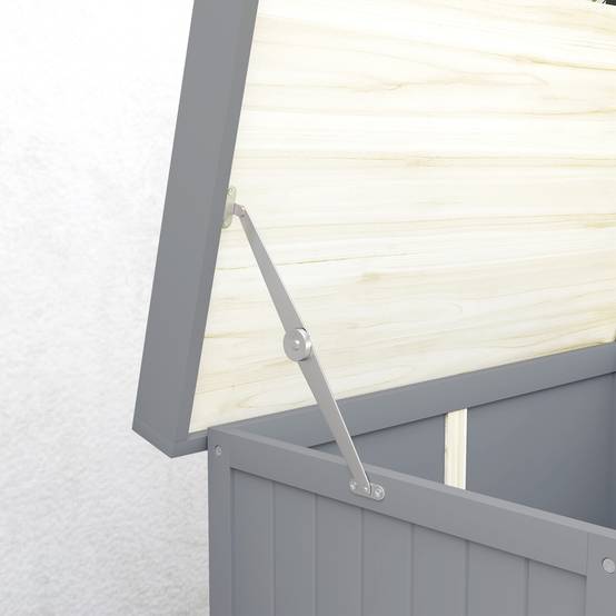 ComfortXL - Armoire de jardin sapin et inox 74 x 43 x 88 cm grise rangement outils avec plan de travail extérieur - Image 8