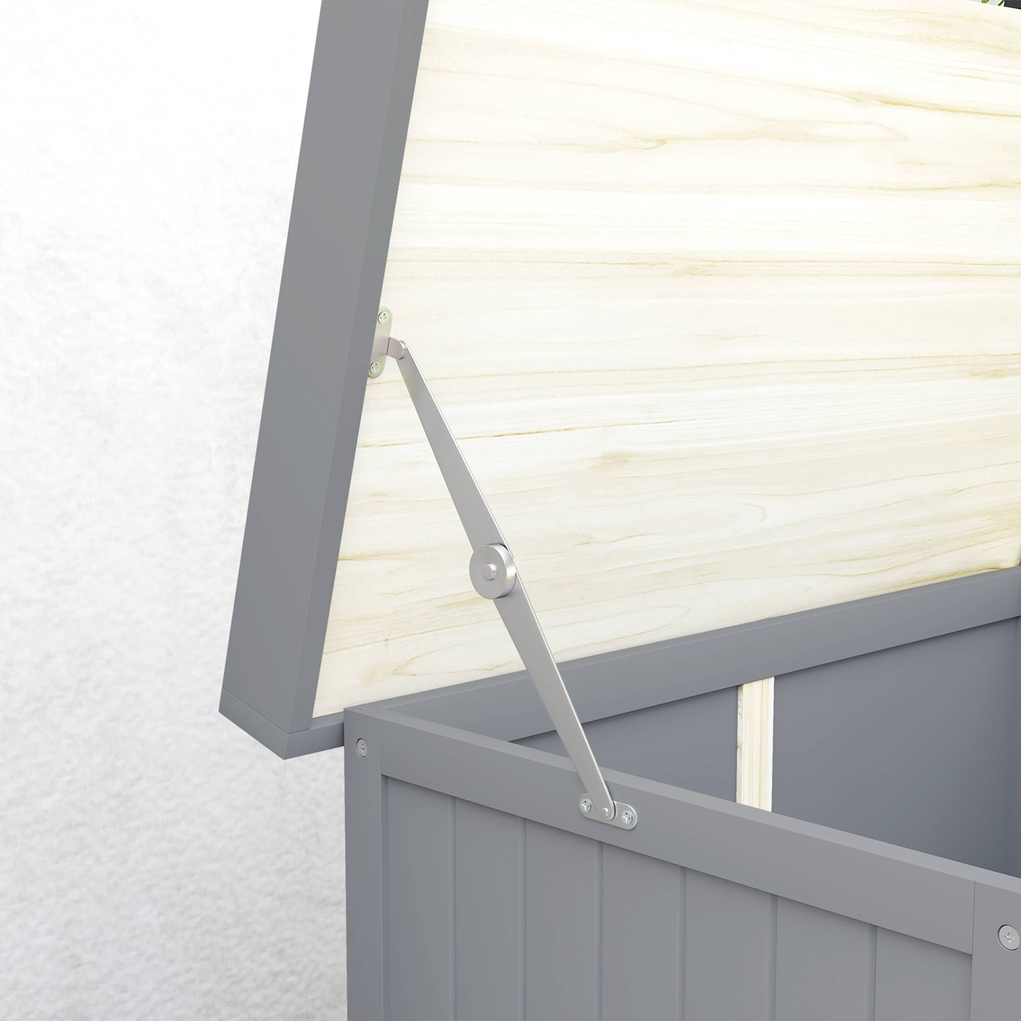 ComfortXL - Armoire de jardin sapin et inox 74 x 43 x 88 cm grise rangement outils avec plan de travail extérieur - Image 8