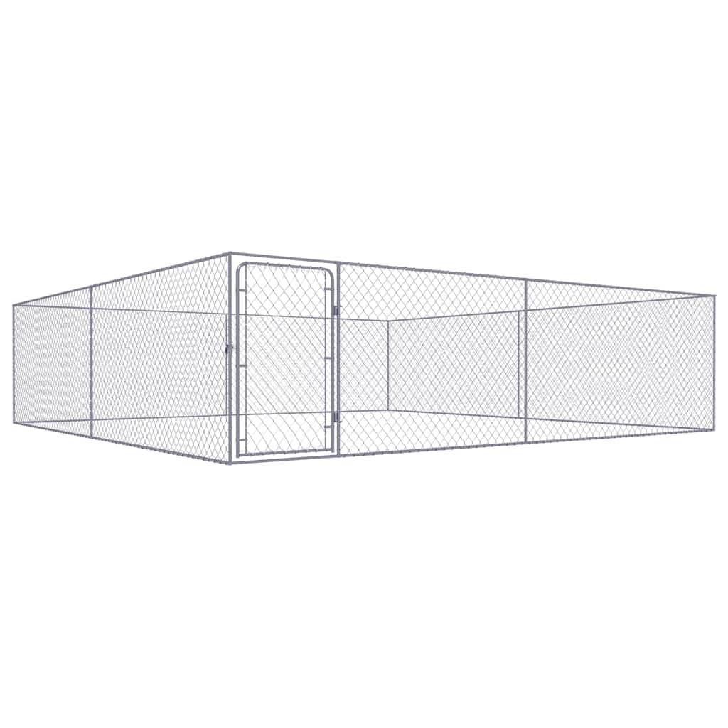 Chenil extérieur 4x4m grand enclos chien en acier galvanisé haute résistance – ComfortXL Outdoor Living - Image 1