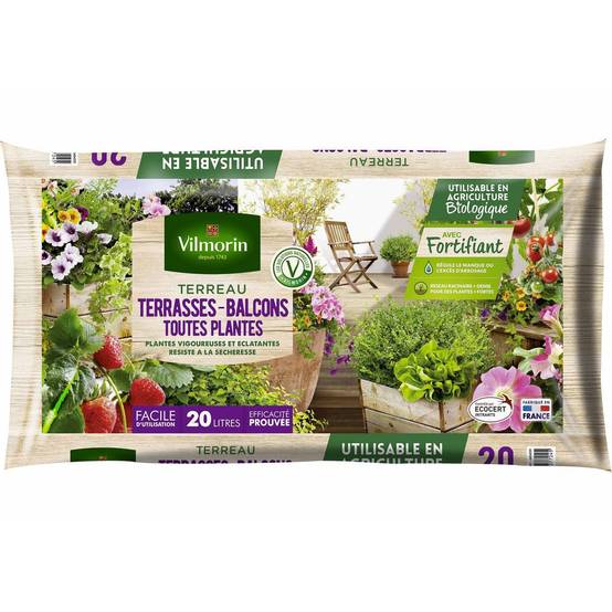 Vilmorin - Terreau Terrasses et balcons 20L