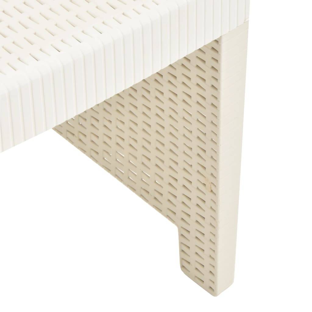 Vidaxl - Salon de jardin 3 pcs Plastique Blanc vidaXL 48823 - Image 4