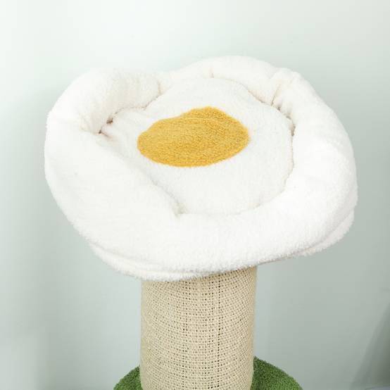 Arbre à chat bois, sisal et peluche vert 45 x 45 x 92 cm - PANGIVO - Image 10