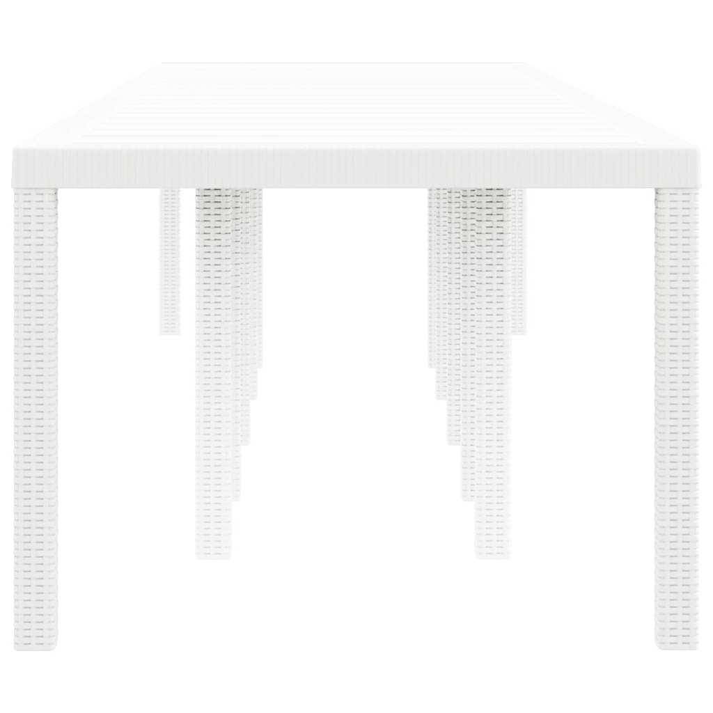 Table de jardin polyrotin Blanc 350 x 100 x 74 cm - PANGIVO - Image 5