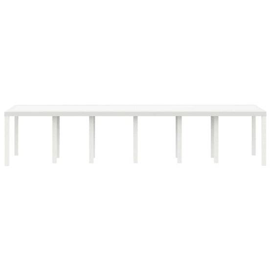 Table de jardin polyrotin Blanc 350 x 100 x 74 cm - PANGIVO - Image 4