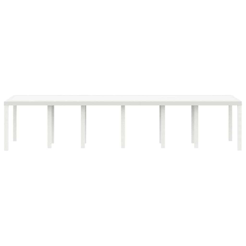 Table de jardin polyrotin Blanc 350 x 100 x 74 cm - PANGIVO - Image 4