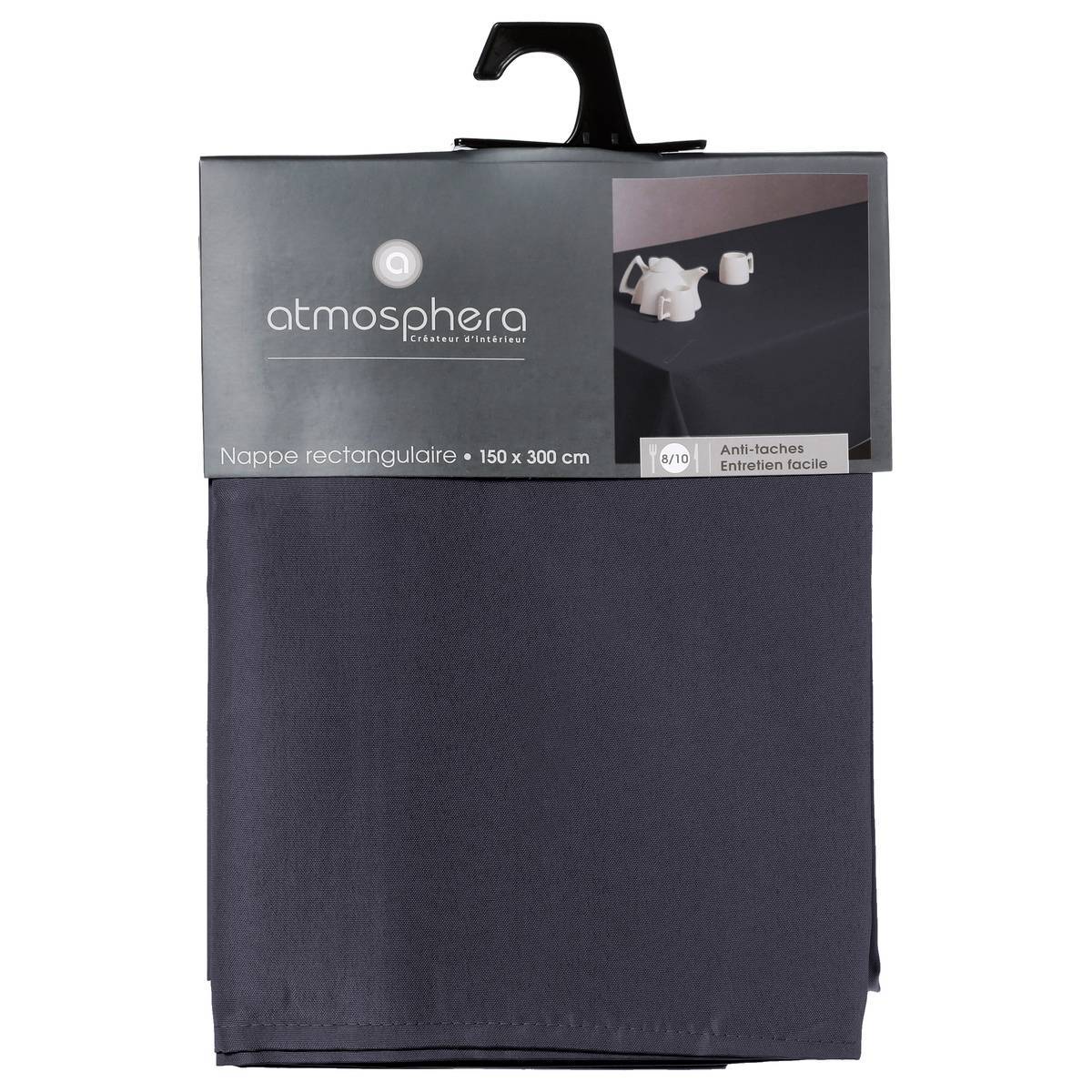 Atmosphera - Nappe anti-tâche gris ardoise 150x300cm - Atmosphera Créateur d'intérieur - Imagen 3