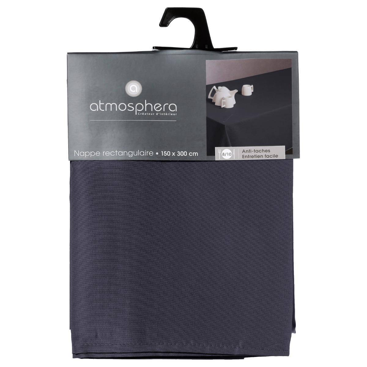Atmosphera - Nappe anti-tâche gris ardoise 150x300cm - Atmosphera Créateur d'intérieur - Imagen 2