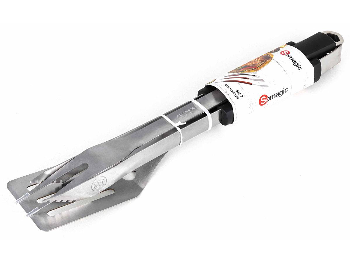 Somagic - Set de 3 accessoires manches soft touch (Pince, Spatule et fourchette) - Imagen 2