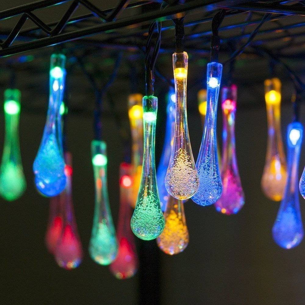 Guirlande solaire gouttes d'eau multicolore - Imagen 1