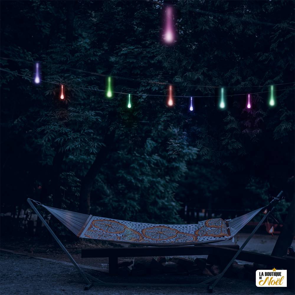 Guirlande solaire gouttes d'eau multicolore - Imagen 2