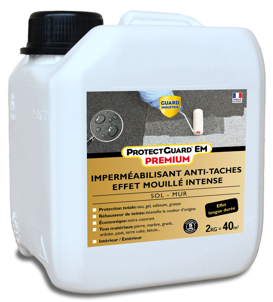 Imperméabilisant Antitache Effet mouillé intense ProtectGuard EM 2L Jusqu'à 40m² sol et terrasse - Image 1