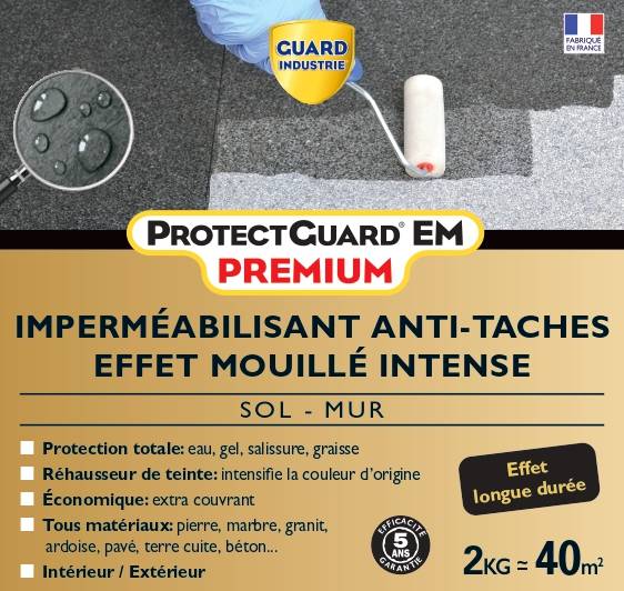 Imperméabilisant Antitache Effet mouillé intense ProtectGuard EM 2L Jusqu'à  40m² sol et terrasse - Image 4