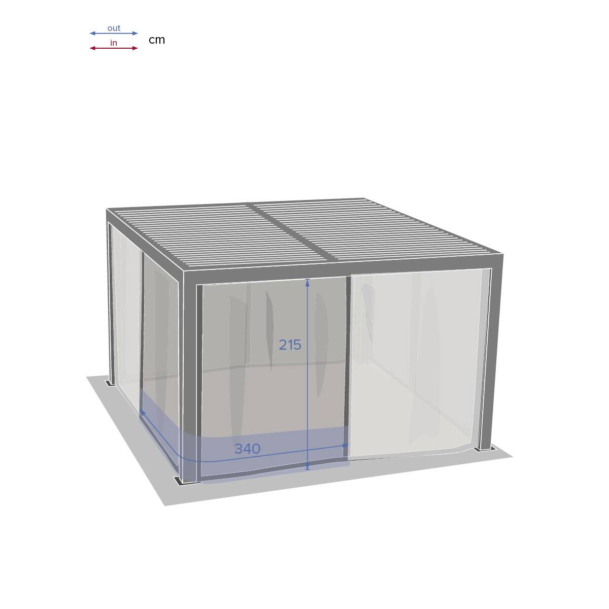 Hesperide - Moustiquaire pour pergola bioclimatique "Majaé" 1 set de 4 rideaux Hespéride - Imagen 4