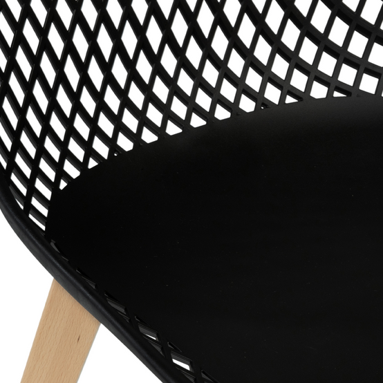 Lot de 4 chaises MANDY noires pour salle à manger - Image 7