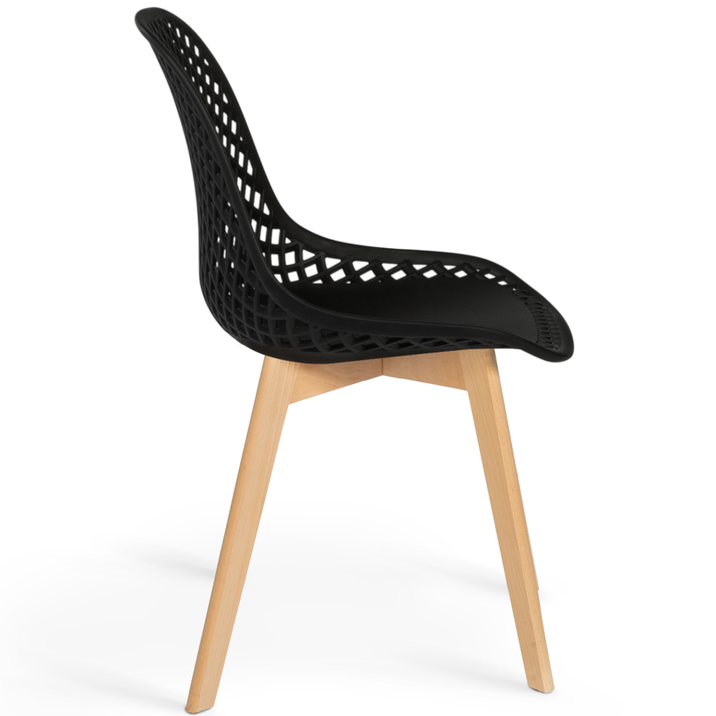 Lot de 4 chaises MANDY noires pour salle à manger - Image 5