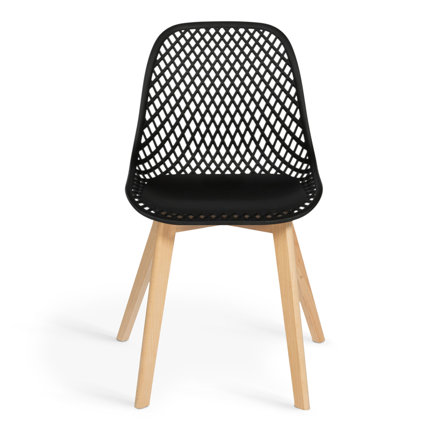 Lot de 4 chaises MANDY noires pour salle à manger - Image 3