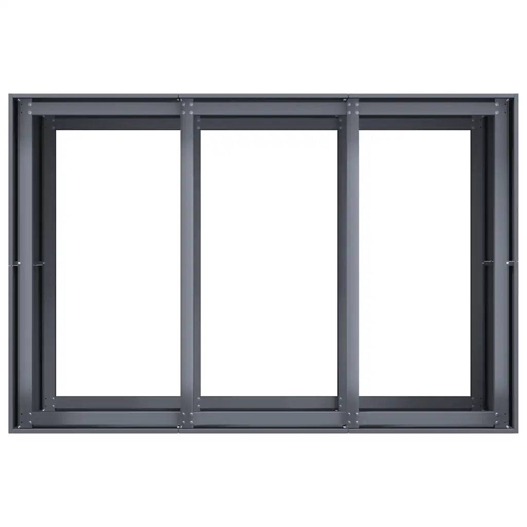 Jardinière surélevée moderne extérieur 120 x 80 x 80 cm avec fond ouvert en acier laminé à froid anthracite - Image 3