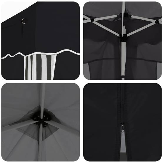 ComfortXL - Tente de réception Pop-up Acier pour fêtes Hauteur réglable 6x3m Anthracite - ComfortXL Outdoor Living - Image 2