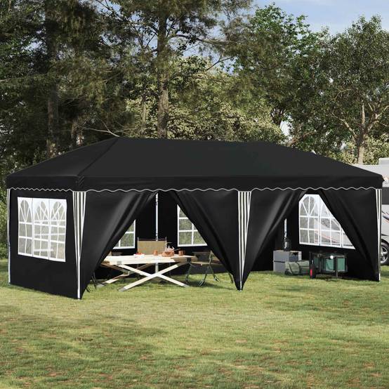 ComfortXL - Tente de réception Pop-up Acier pour fêtes Hauteur réglable 6x3m Anthracite - ComfortXL Outdoor Living - Image 1