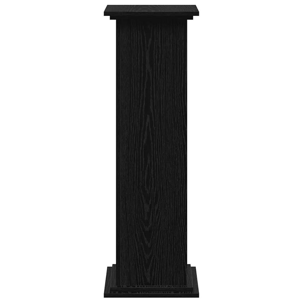 Support de plante moderne design contemporain intérieur extérieur 33 x 33 x 100 cm en bois d'ingénierie noir - Image 4