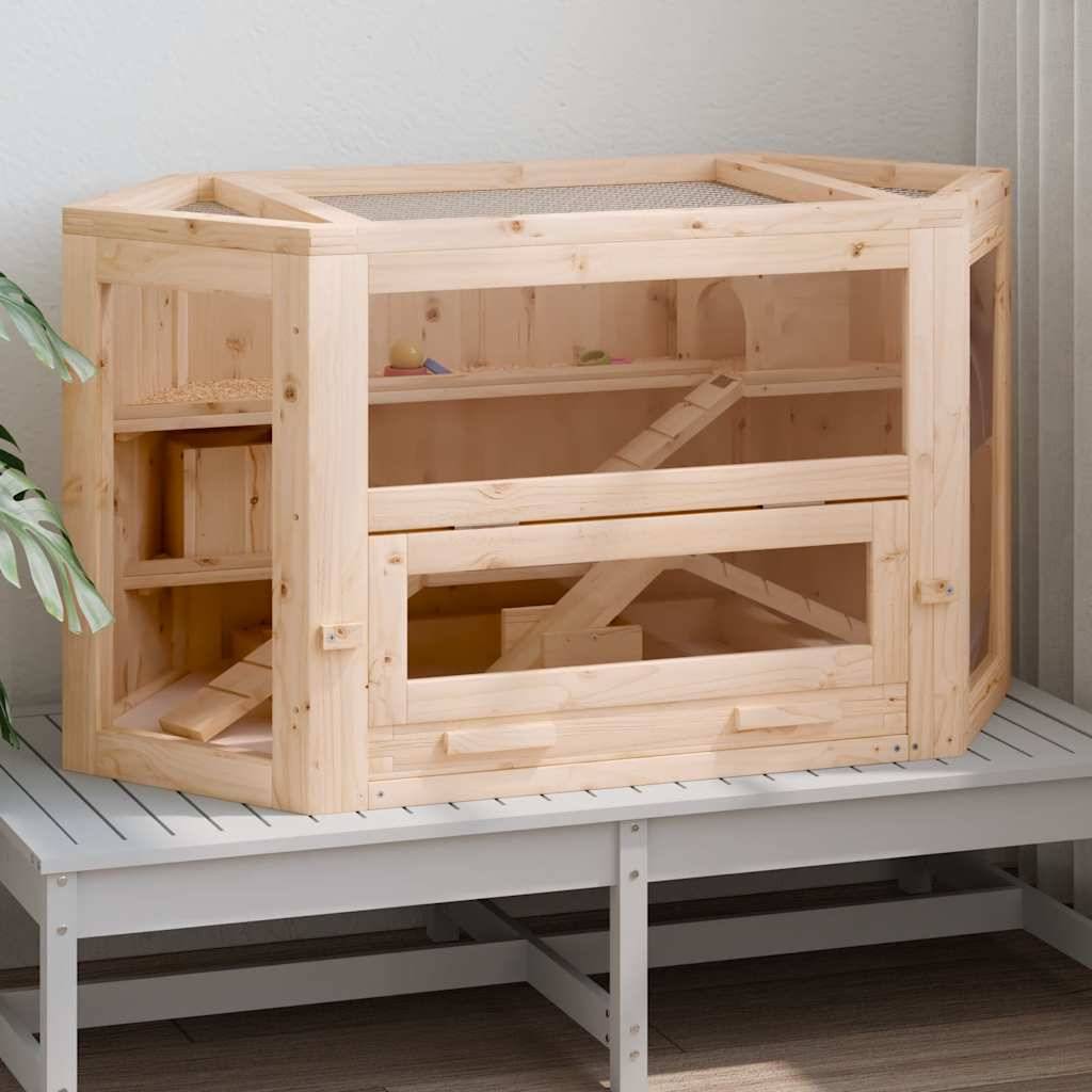 Vidaxl - Cage à hamster 80x40x43 cm bois massif de sapin vidaXL 172379