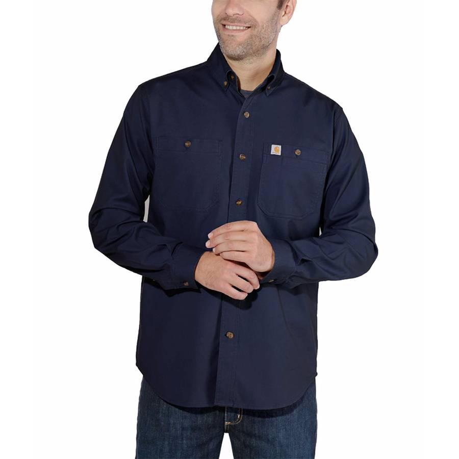 Chemise LW Rigby Solid L/S 103554 CARHARTT 412Navy Taille XXL - S1103554412XXL