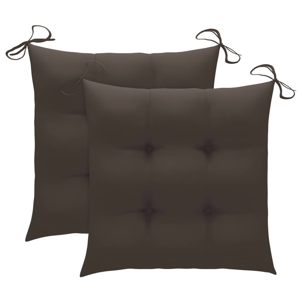 Lot de 2 chaises de jardin bois d'acacia taupe 56 x 62 x 92 cm - PANGIVO - Image 8