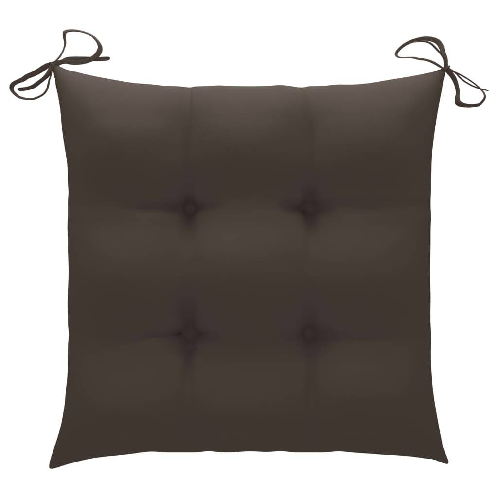 Lot de 2 chaises de jardin bois d'acacia taupe 56 x 62 x 92 cm - PANGIVO - Image 9