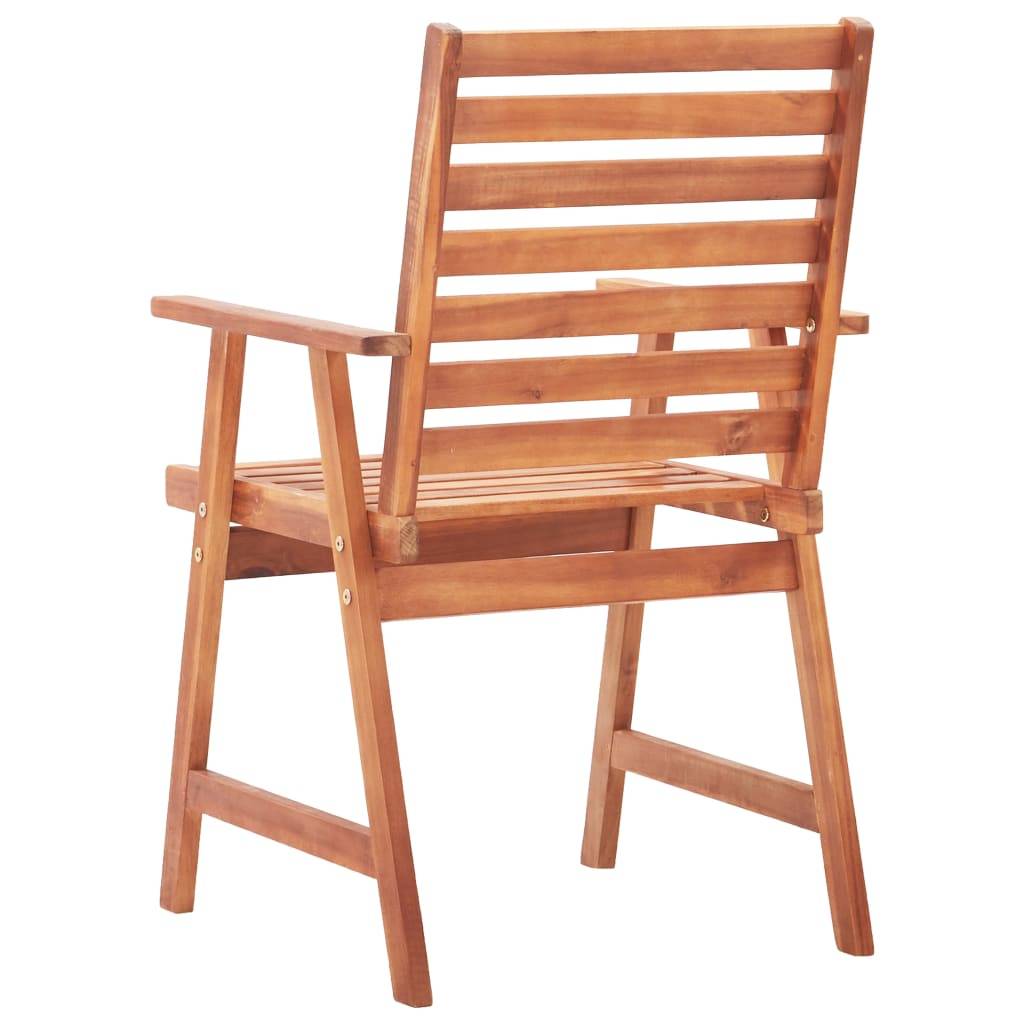 Lot de 2 chaises de jardin bois d'acacia taupe 56 x 62 x 92 cm - PANGIVO - Image 6