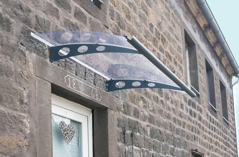 Canopia by Palram - Canopia Marquise de porte Garamond 135 x 90.5 cm Gris 135 X 90.5 - Imagen 2