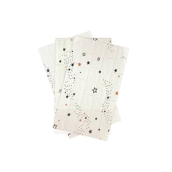 The Home Deco Factory - Lot de 3 Stickers Effet Brique "Adhésif" 70cm Blanc - Image 1