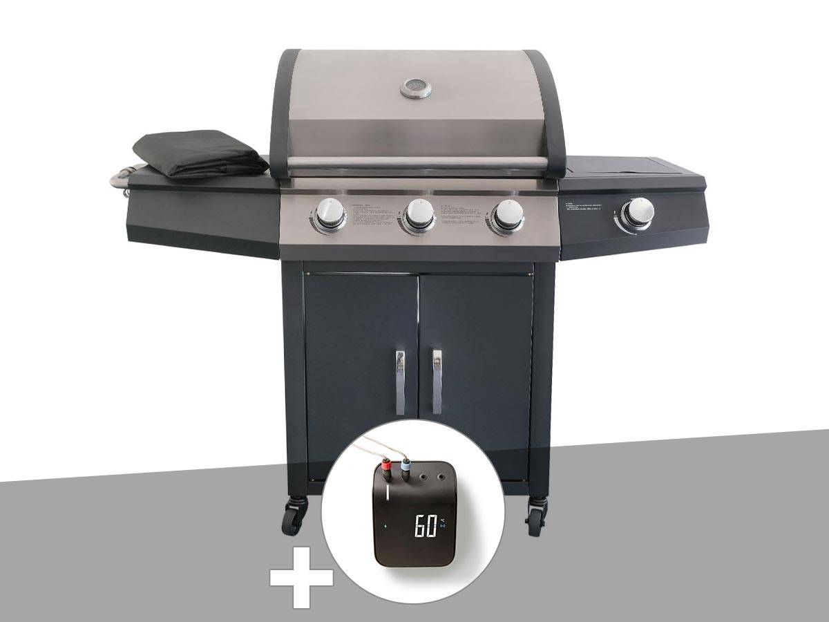 Jardideco - Barbecue à gaz Soleto + Weber Connect Smart Grilling Hub - Jardideco