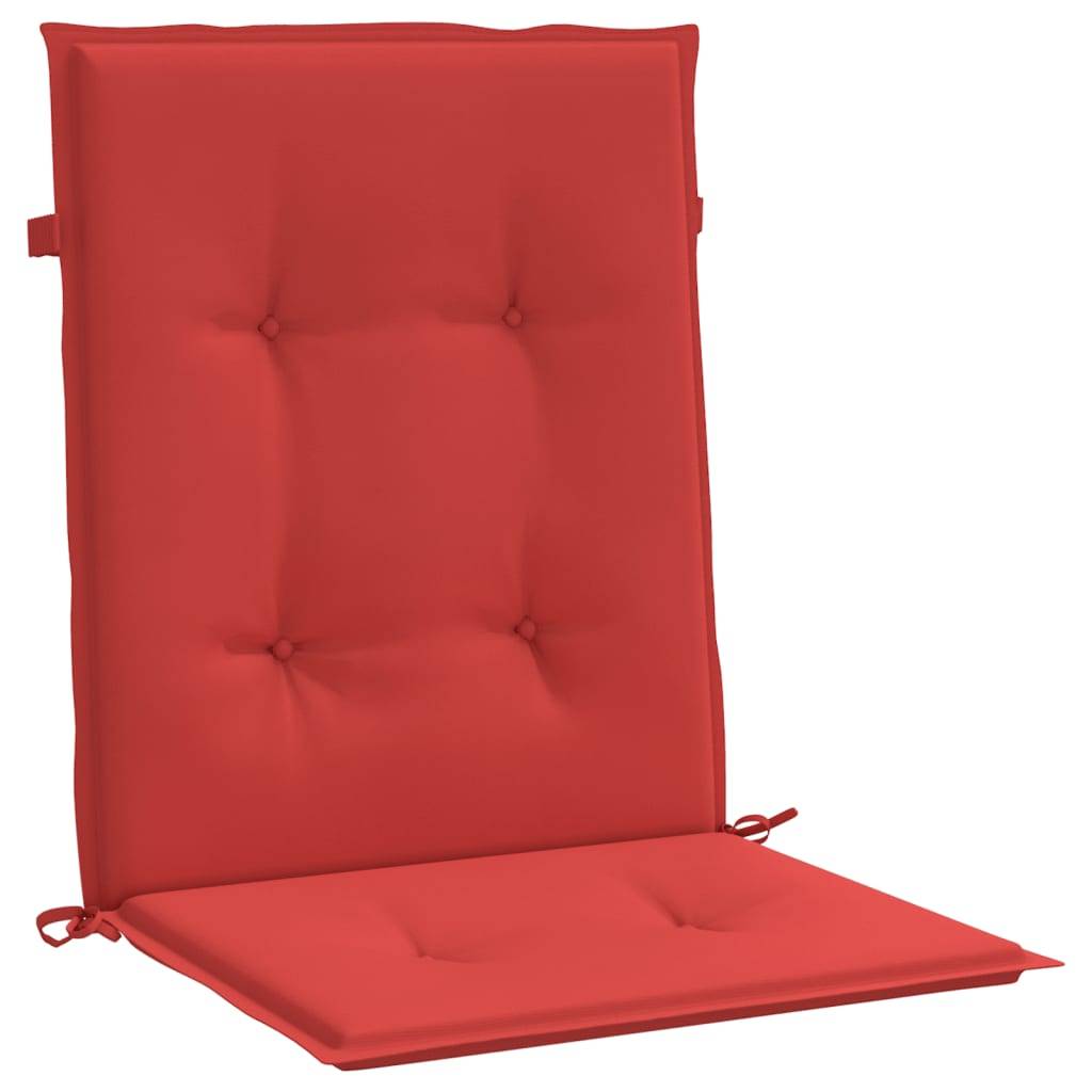 PANGIVO - Coussins de chaise de jardin dossier bas polyester rouge 100 x 50 x 3 cm - PANGIVO - Image 5