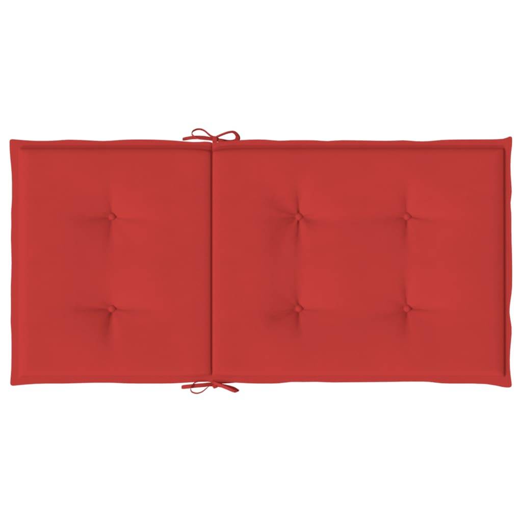 PANGIVO - Coussins de chaise de jardin dossier bas polyester rouge 100 x 50 x 3 cm - PANGIVO - Image 7