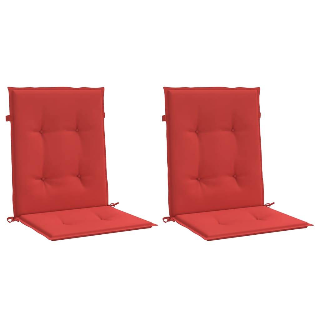 PANGIVO - Coussins de chaise de jardin dossier bas polyester rouge 100 x 50 x 3 cm - PANGIVO - Image 3