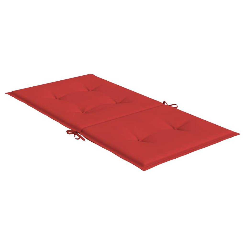 PANGIVO - Coussins de chaise de jardin dossier bas polyester rouge 100 x 50 x 3 cm - PANGIVO - Image 6