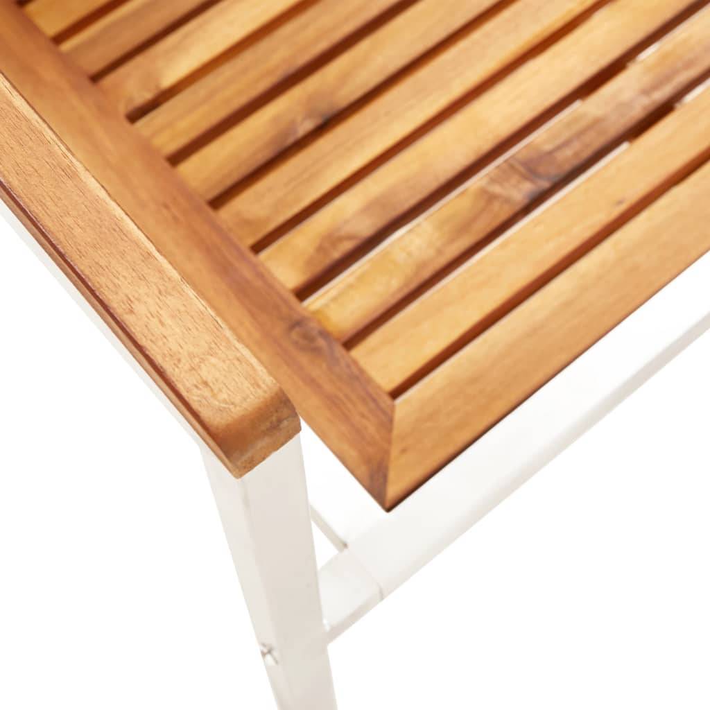 Chaises de jardin bois d'acacia et acier bleu royal 60 x 56 x 85 cm - PANGIVO - Image 9