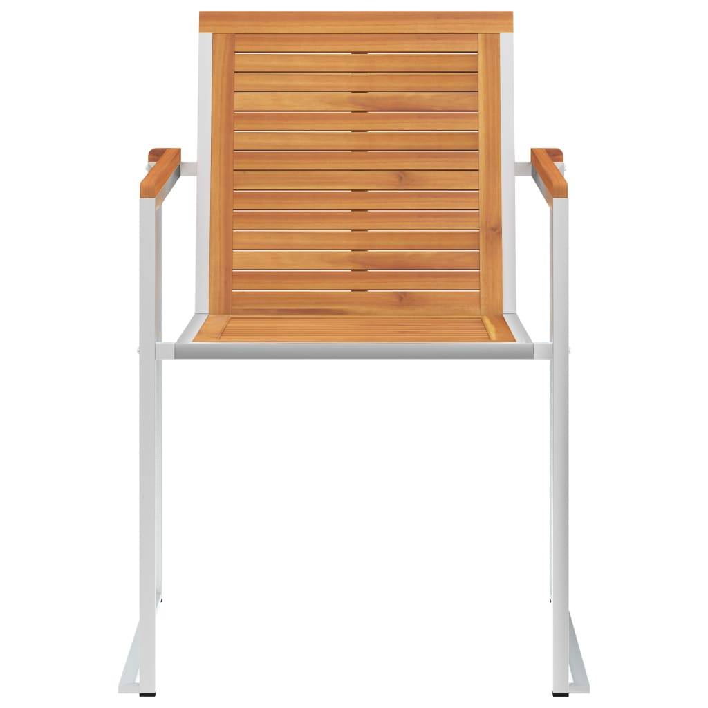 Chaises de jardin bois d'acacia et acier bleu royal 60 x 56 x 85 cm - PANGIVO - Image 5
