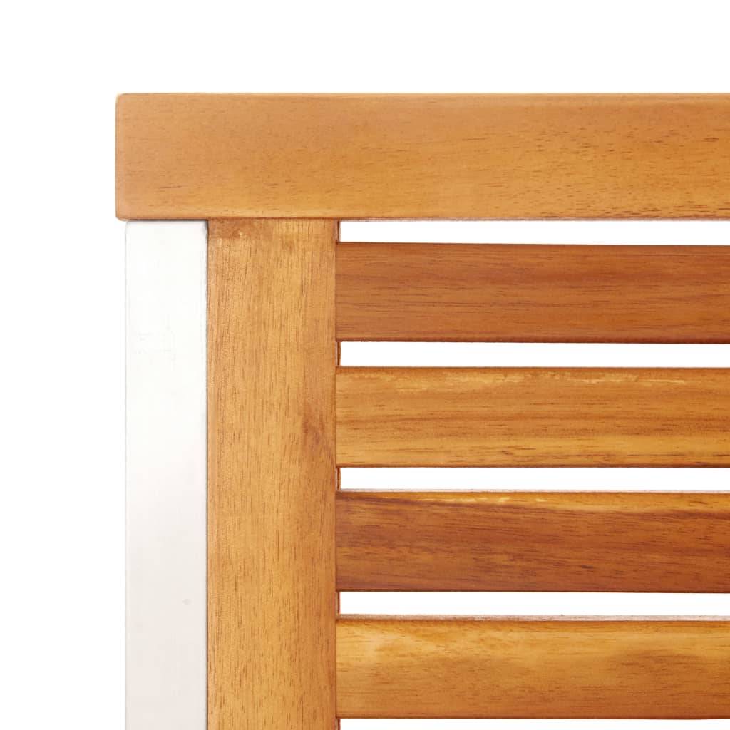 Chaises de jardin bois d'acacia et acier bleu royal 60 x 56 x 85 cm - PANGIVO - Image 8