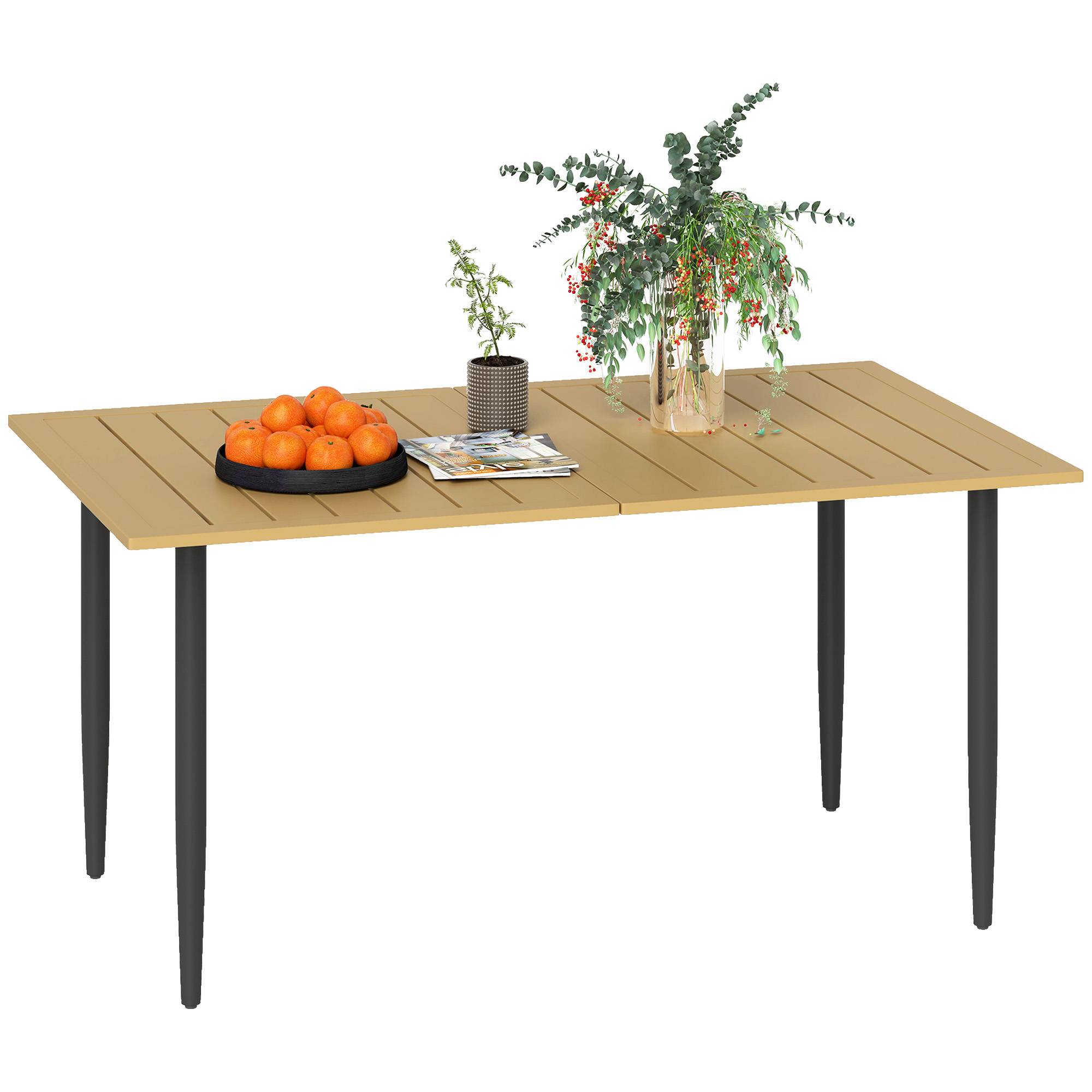 PANGIVO - Table de jardin acier marron 150 x 90 x 73 cm - PANGIVO - Image 1