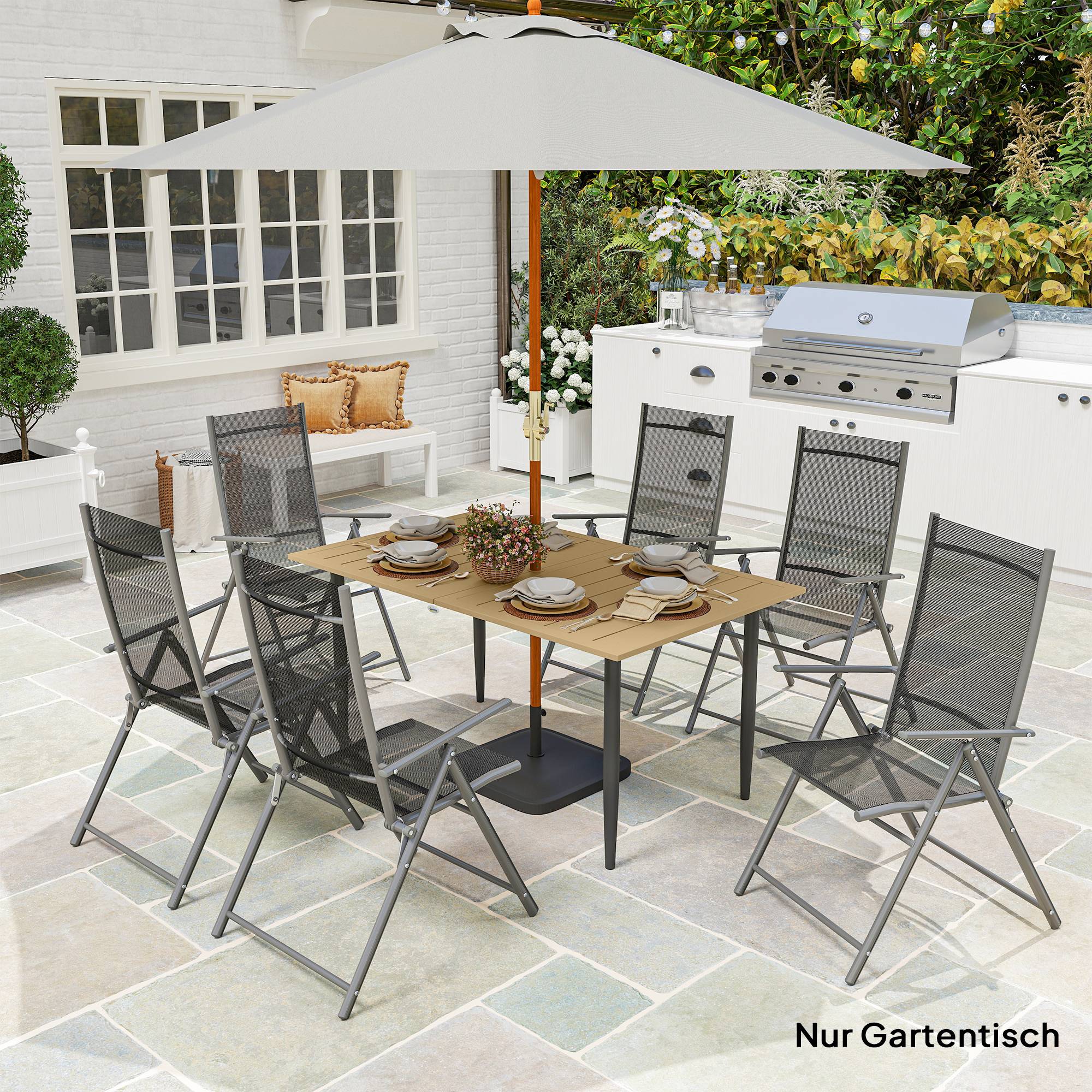 PANGIVO - Table de jardin acier marron 150 x 90 x 73 cm - PANGIVO - Image 3