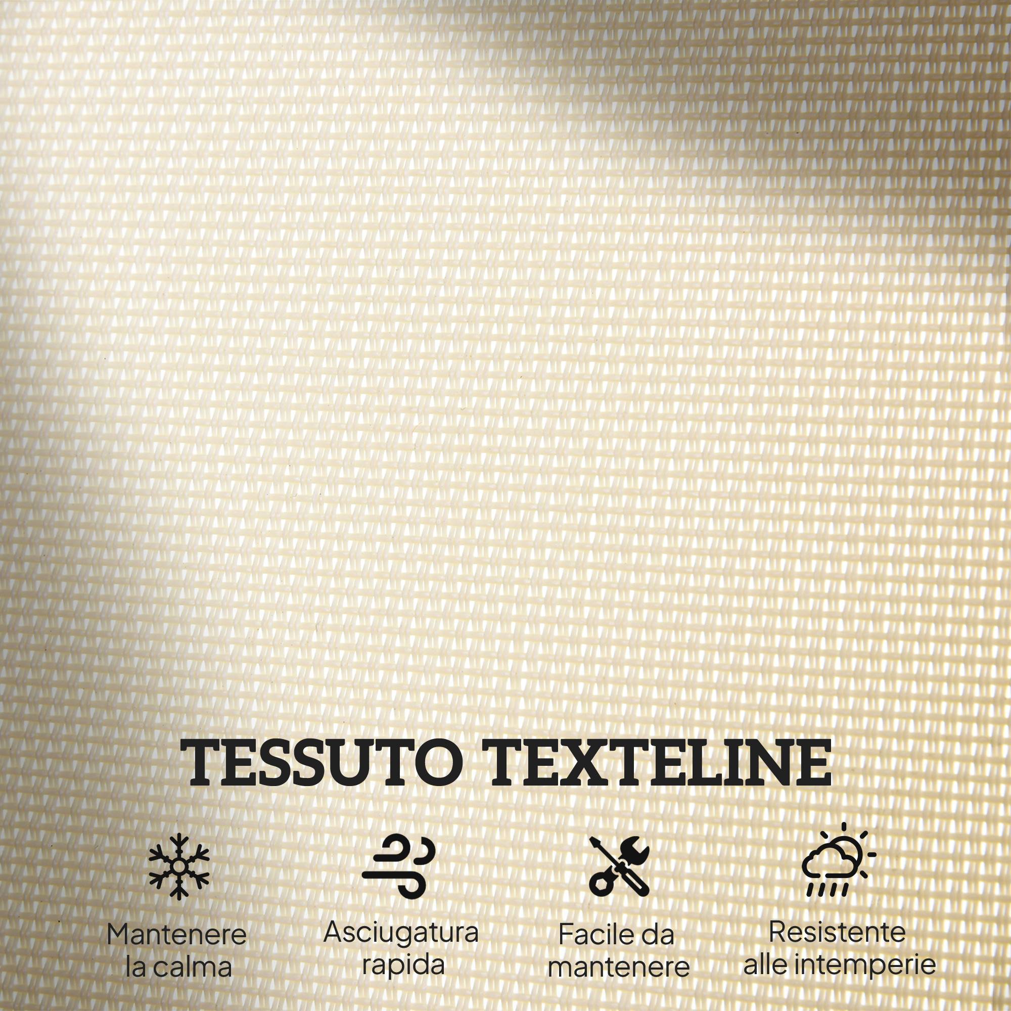 Banc à bascule de jardin 2 places métal textilène respirant extérieur beige 120x70x85 - ComfortXL Outdoor Living - Image 8