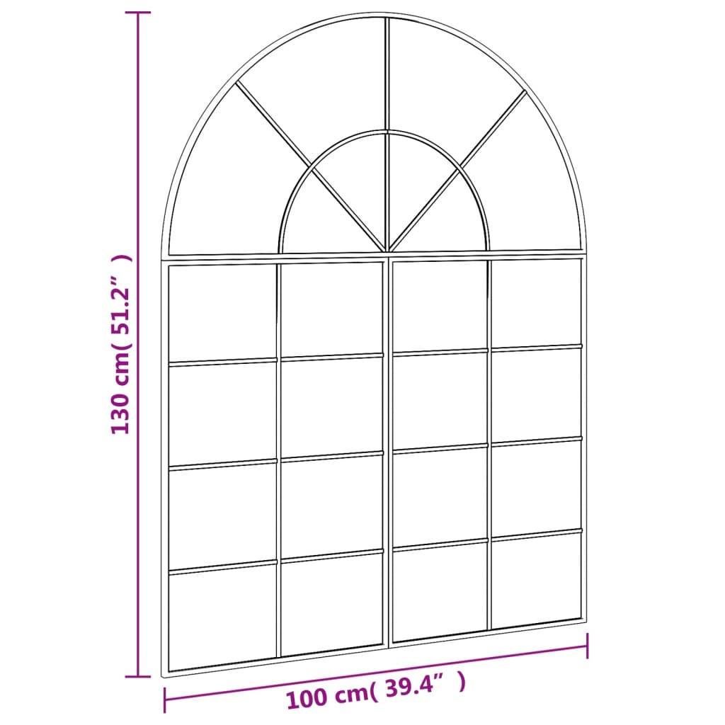 Maison Chic - Miroir mural noir 100x130 cm arche fer Maison Chic - Image 7