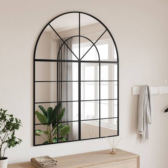Maison Chic - Miroir mural noir 100x130 cm arche fer Maison Chic - Image 2