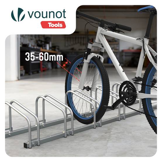 Râtelier range vélos - Support pour 6 vélos - Mural ou au sol - Porte-vélo en acier revêtu - VOUNOT® - Image 6