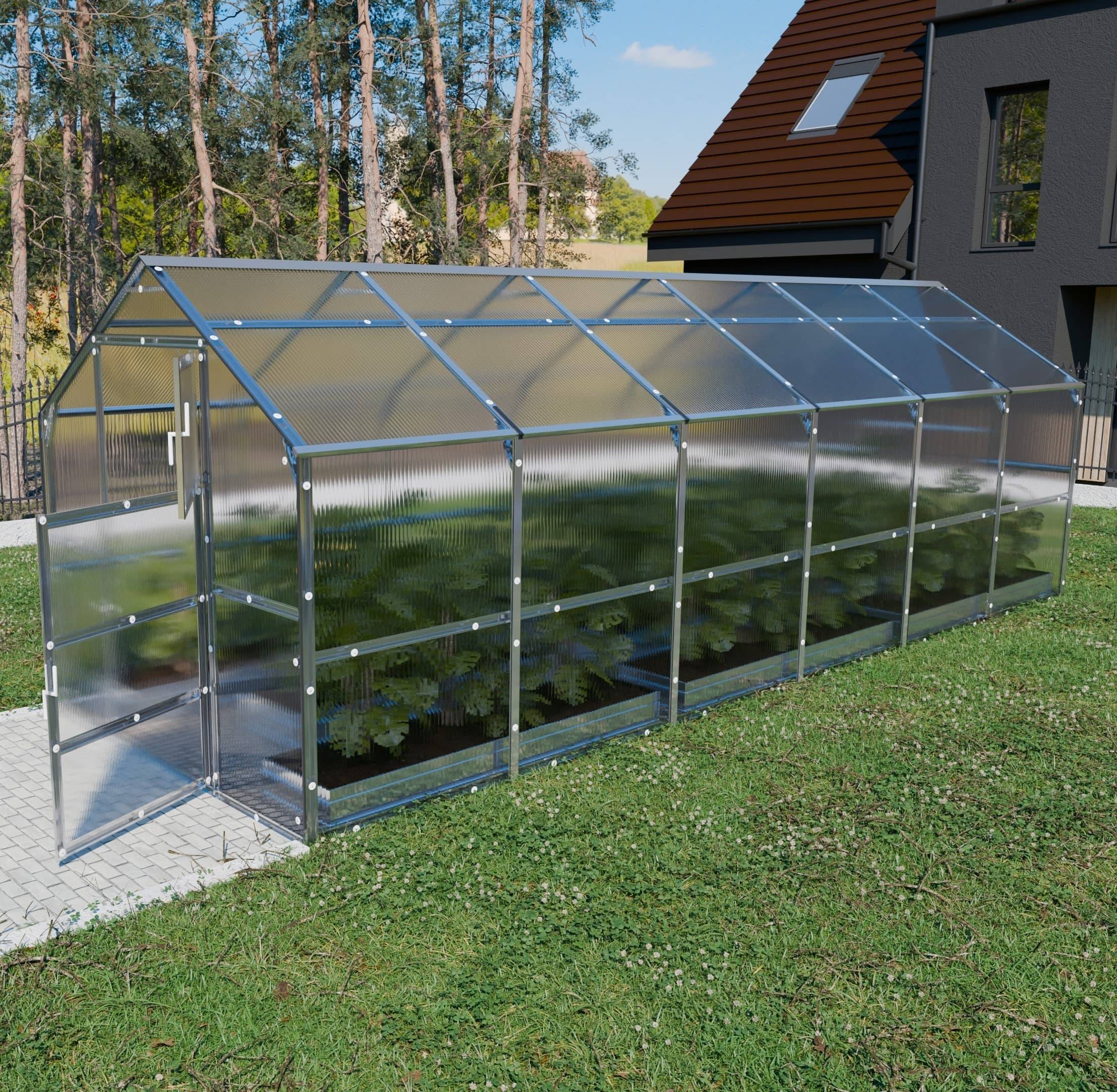KLASIKA GREENHOUSES - Serre KLASIKA BERNARD 2,35 x 6 m (14,1 m²), 4 mm avec revêtement en polycarbonate - Image 2